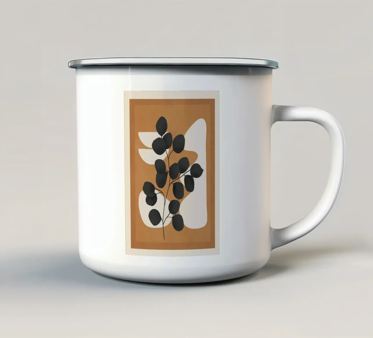 Minimalist Abstract Art Branch 5 tazza in smalto da Nadjaa