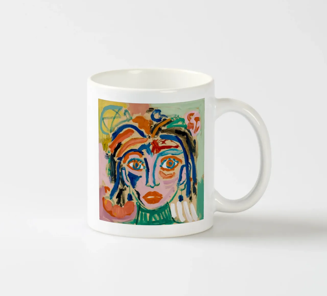 Personaggio colorato e stravagante tazza in ceramica da Lunar Templar