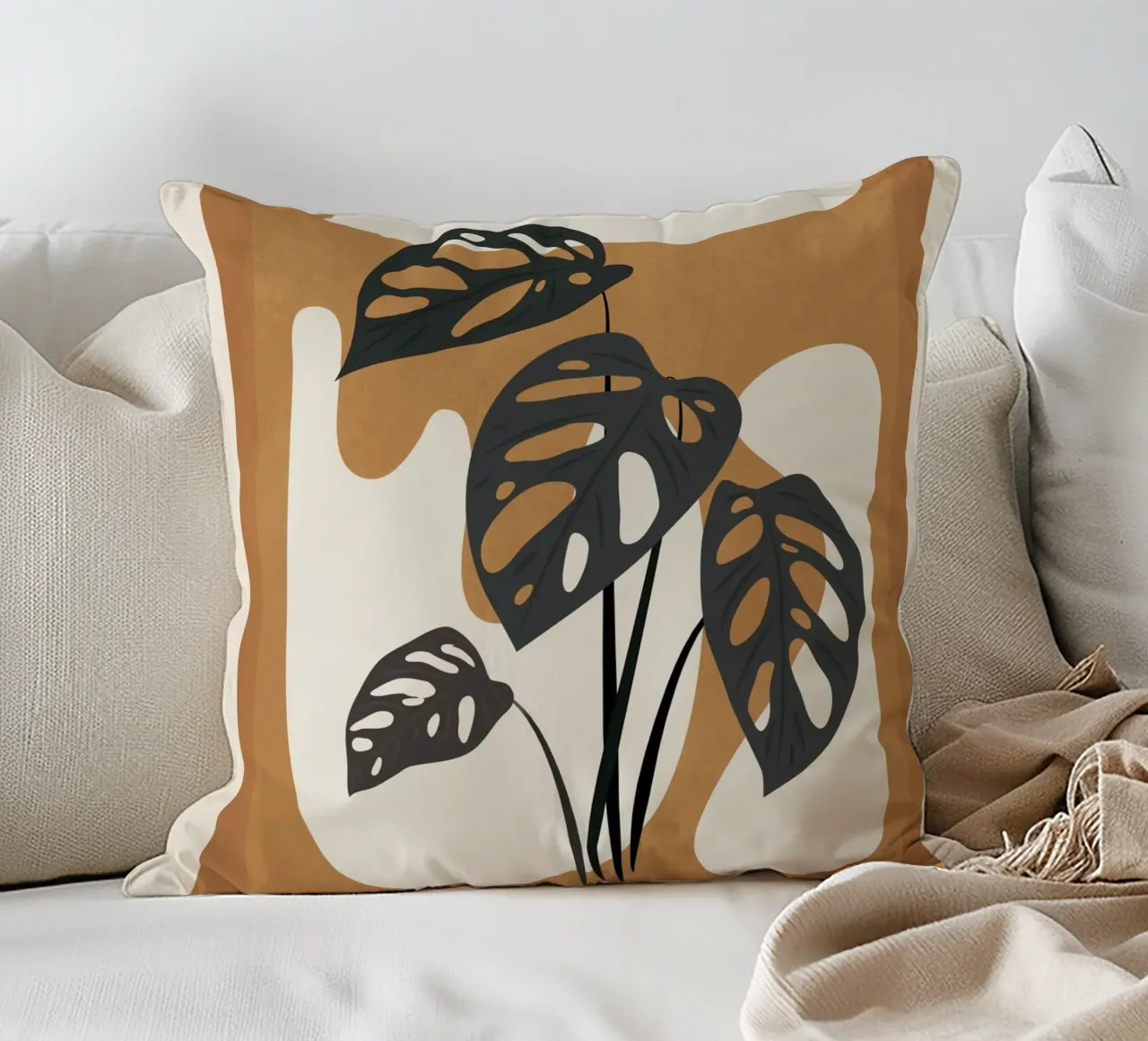 Minimalist Abstract Art Branch 6 coussin de Nadjaa