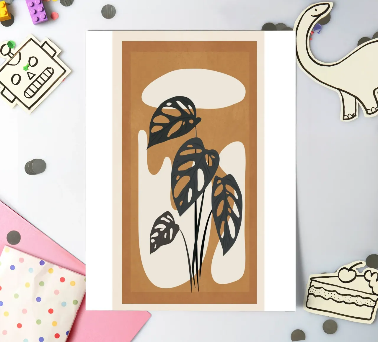 Minimalist Abstract Art Branch 6 sticker sheet by Nadjaa