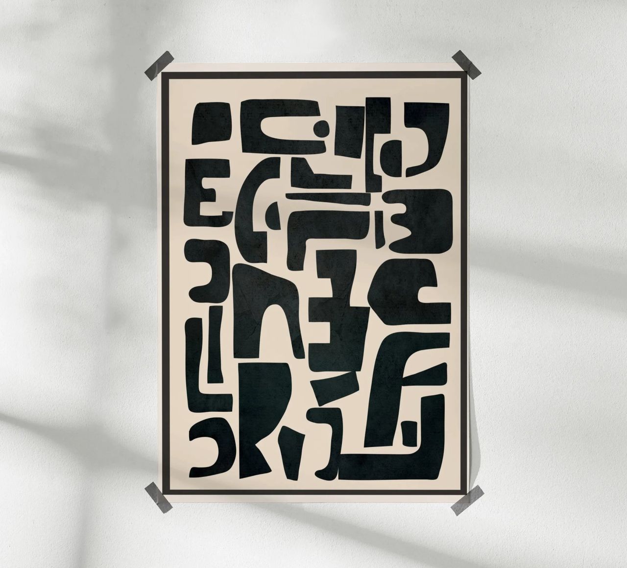 Organic Contemporary Modern Shapes 01 Poster von Nadjaa