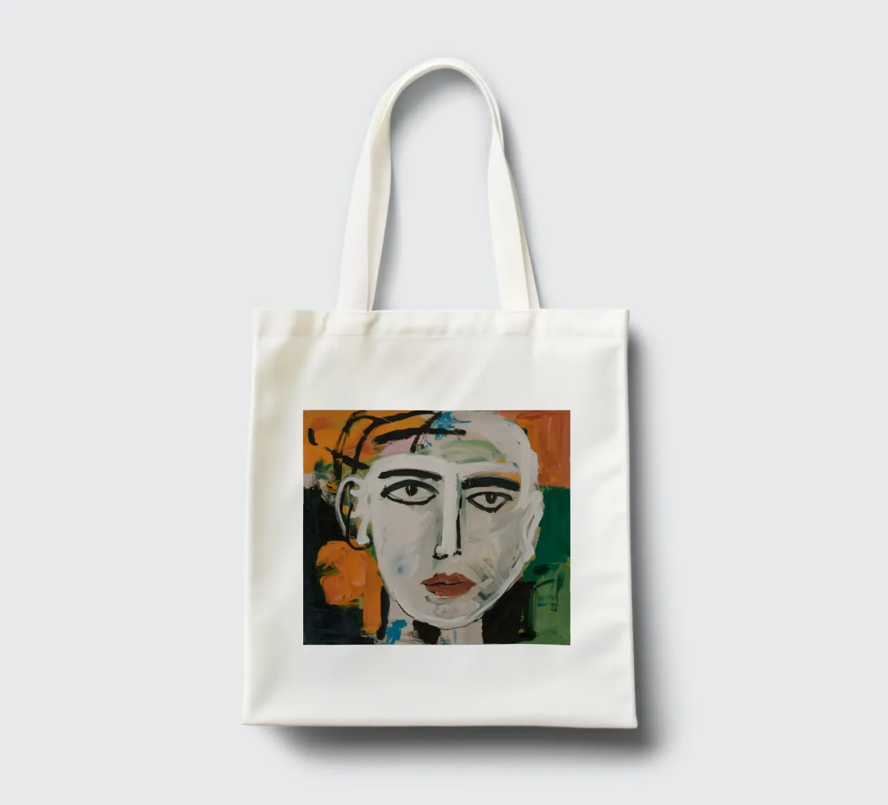 Bold Abstract Face tote bag by Lunar Templar