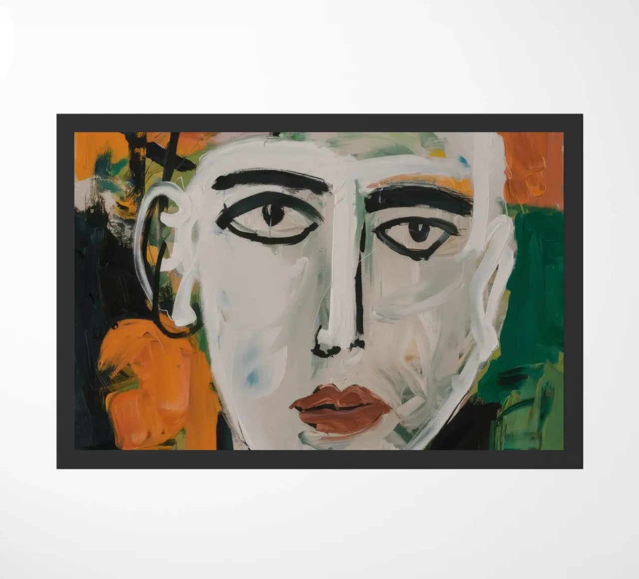 Bold Abstract Face doormat by Lunar Templar
