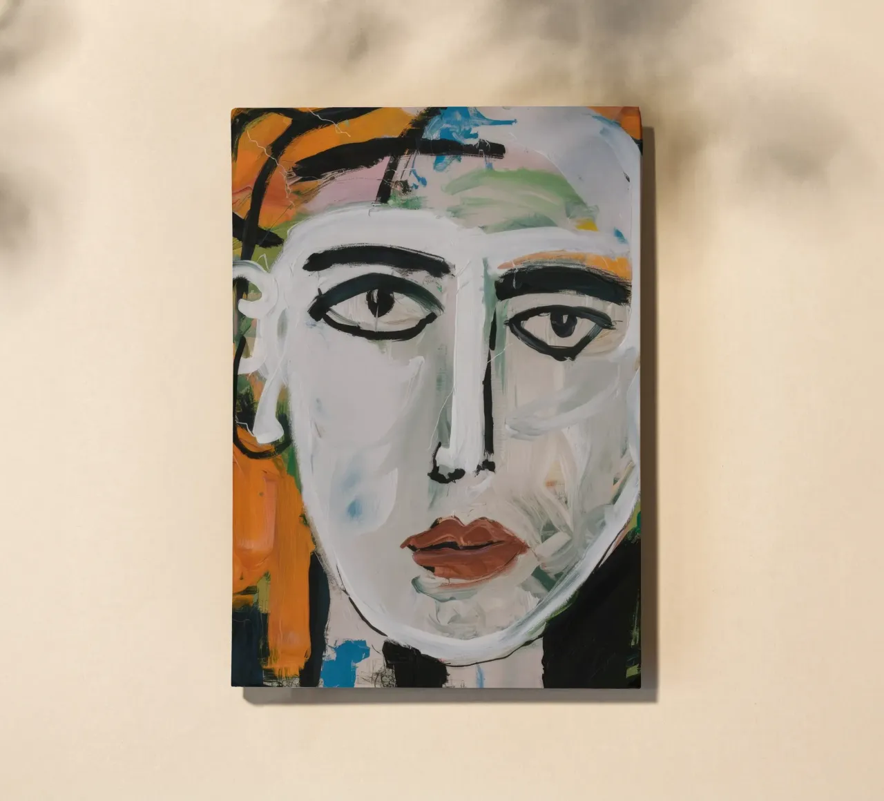 Bold Abstract Face notebook by Lunar Templar