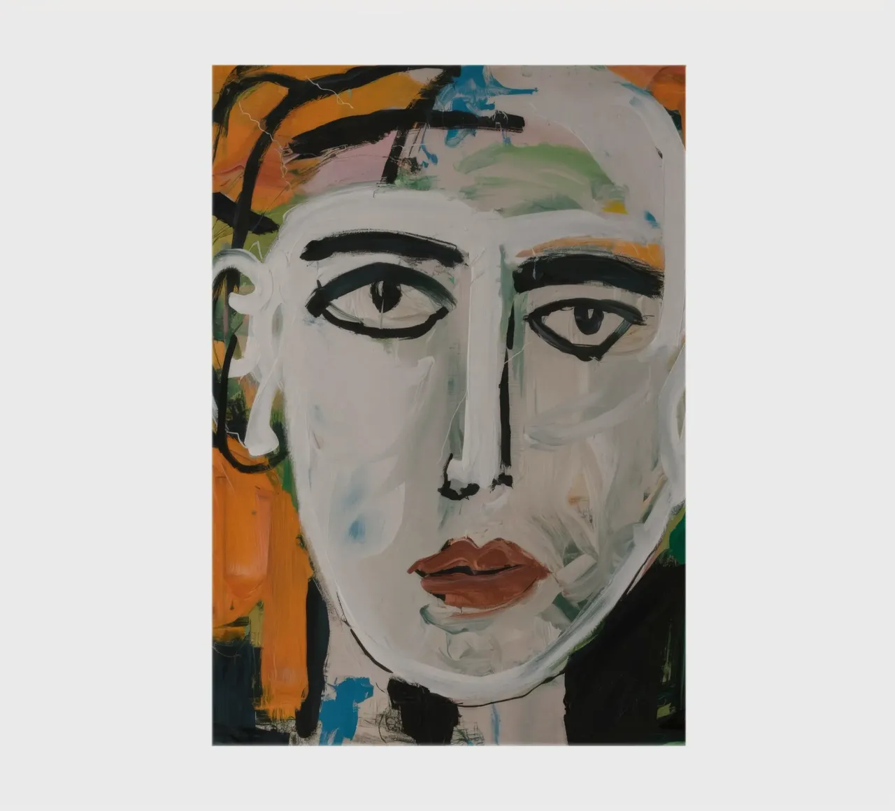 Bold Abstract Face notebook by Lunar Templar