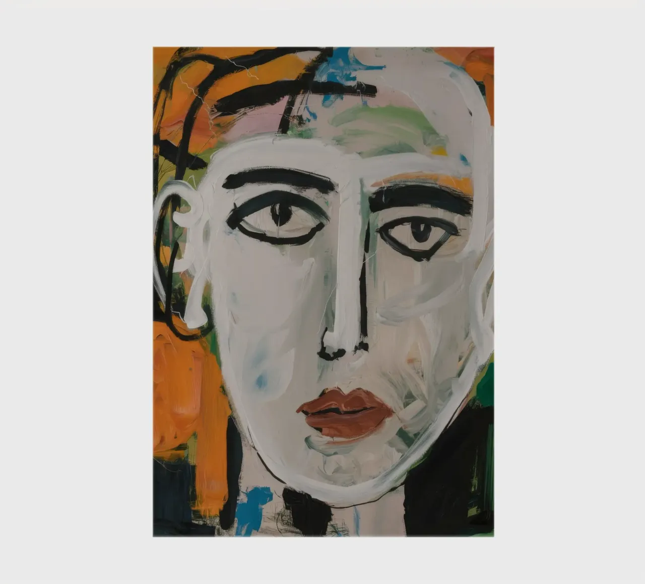 Bold Abstract Face notebook by Lunar Templar
