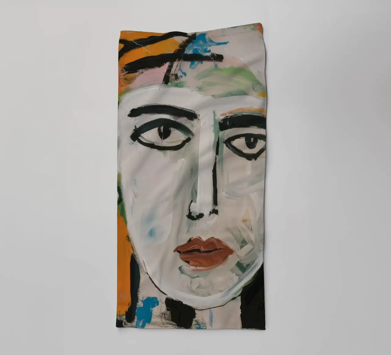 Bold Abstract Face towel by Lunar Templar