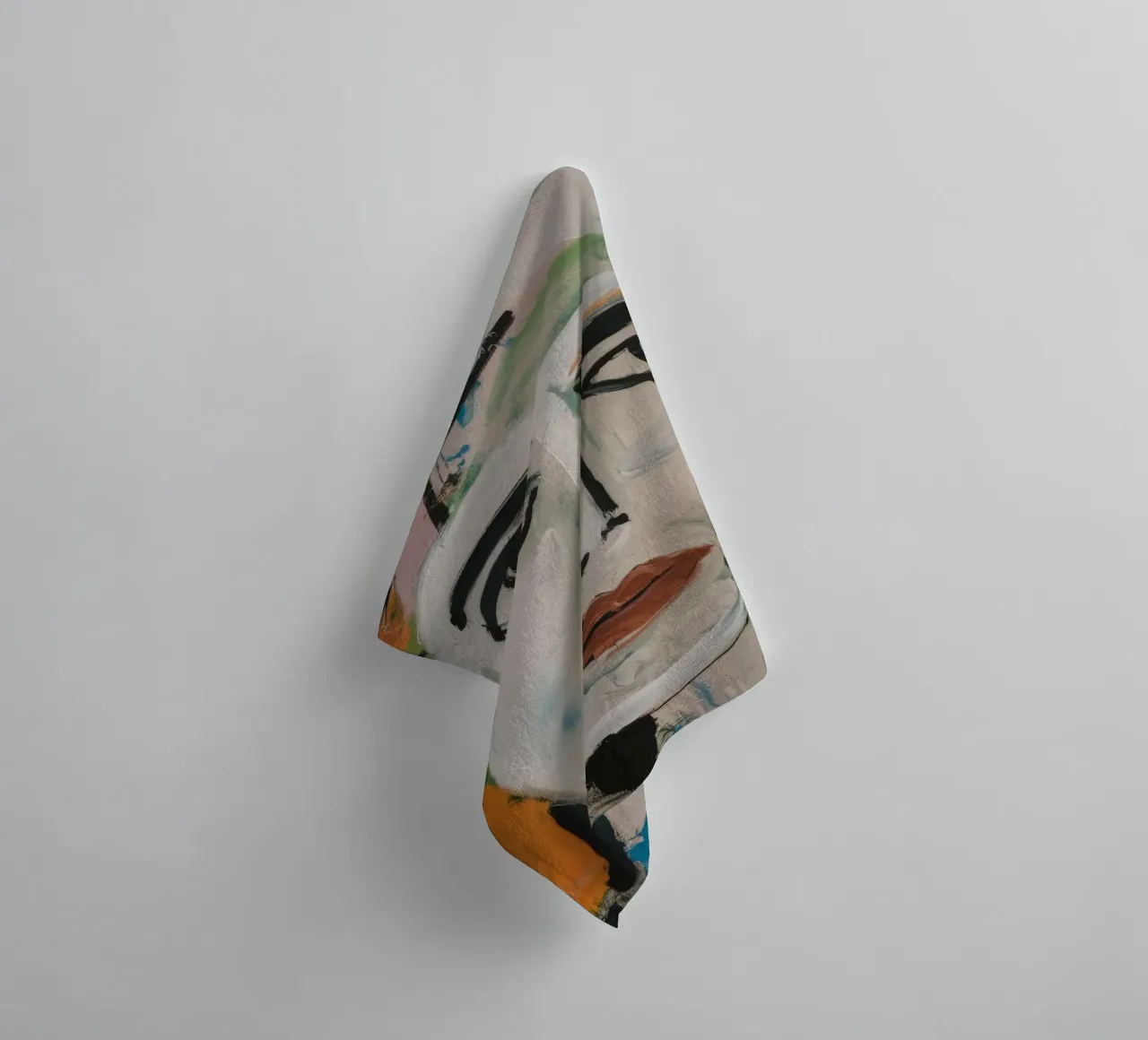 Bold Abstract Face towel by Lunar Templar