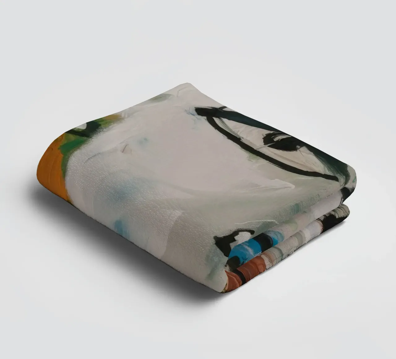 Bold Abstract Face towel by Lunar Templar