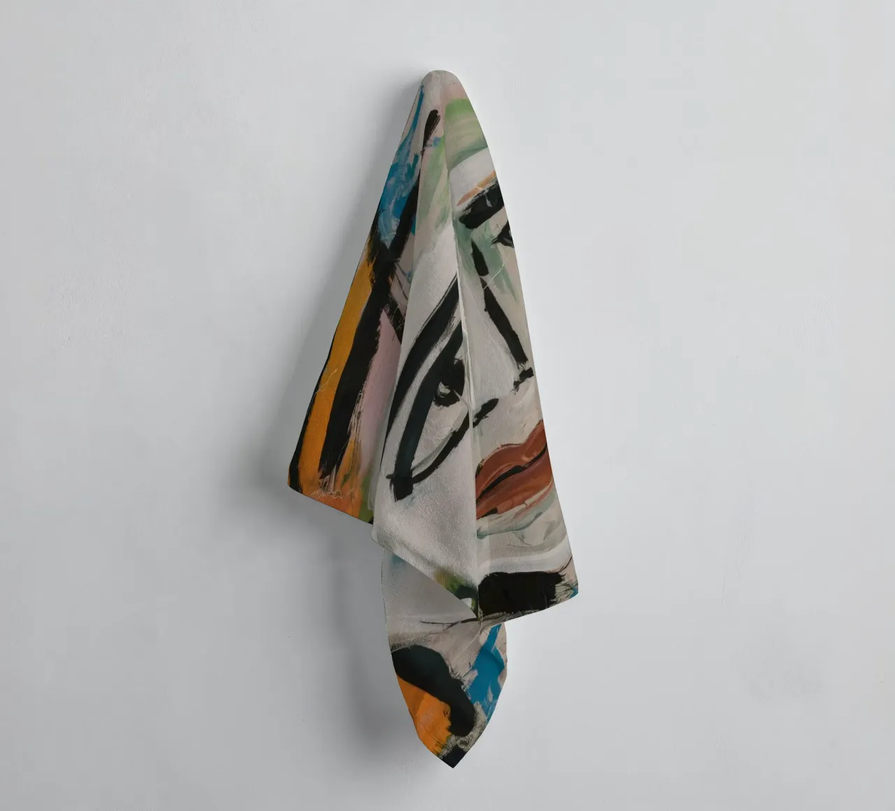 Bold Abstract Face towel by Lunar Templar