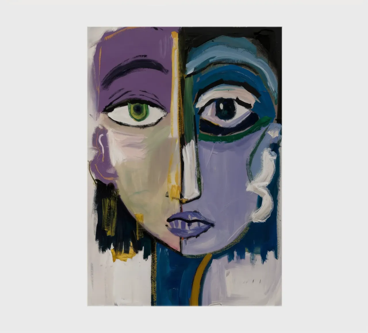 Minimalist Abstract Face notebook by Lunar Templar
