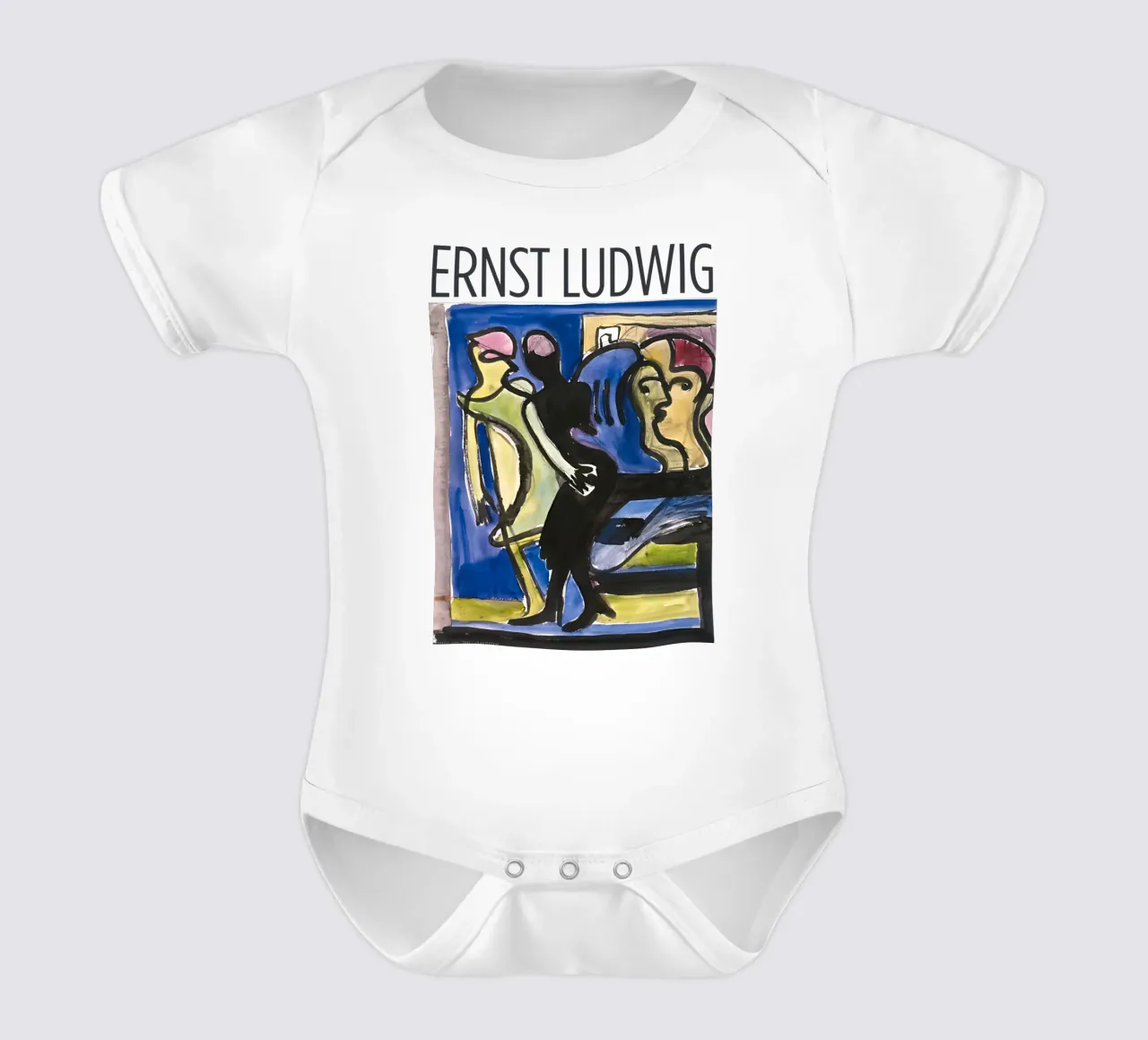 Ernst Ludwig Kirchner - View into a Cafe Kurzarm Babybody von tokovictory