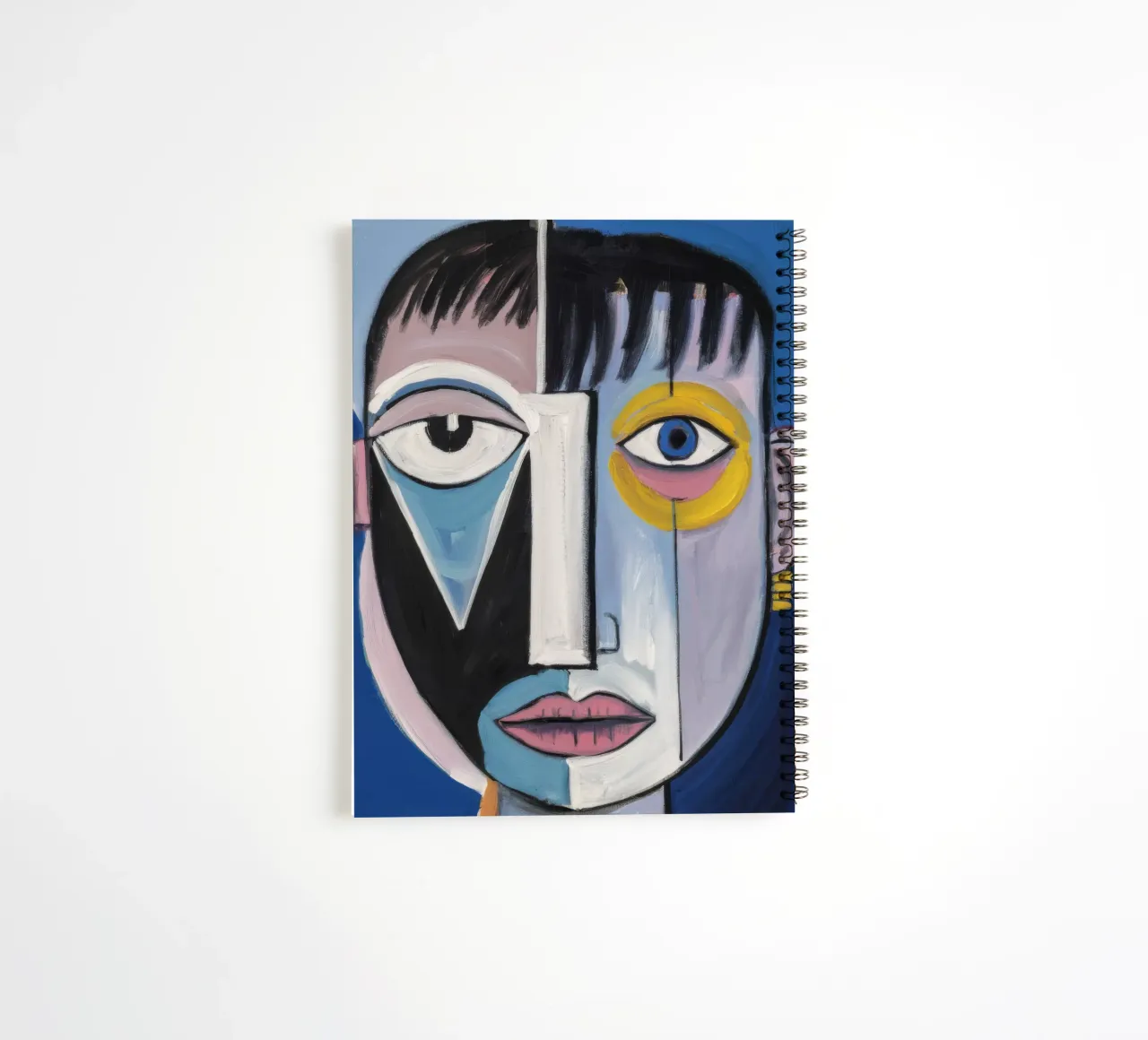 Abstract Geometric Face spiral notebook by Lunar Templar