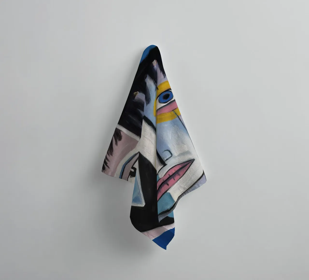 Abstract Geometrisch Gezicht badhanddoek van Lunar Templar