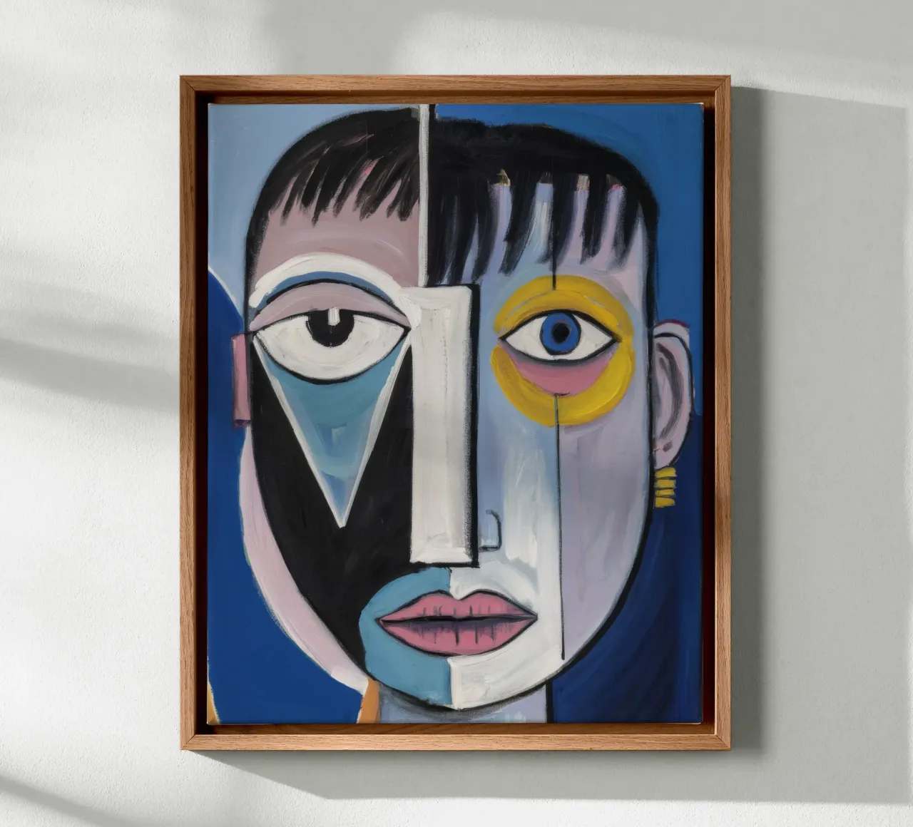 Abstract Geometric Face canvas by Lunar Templar