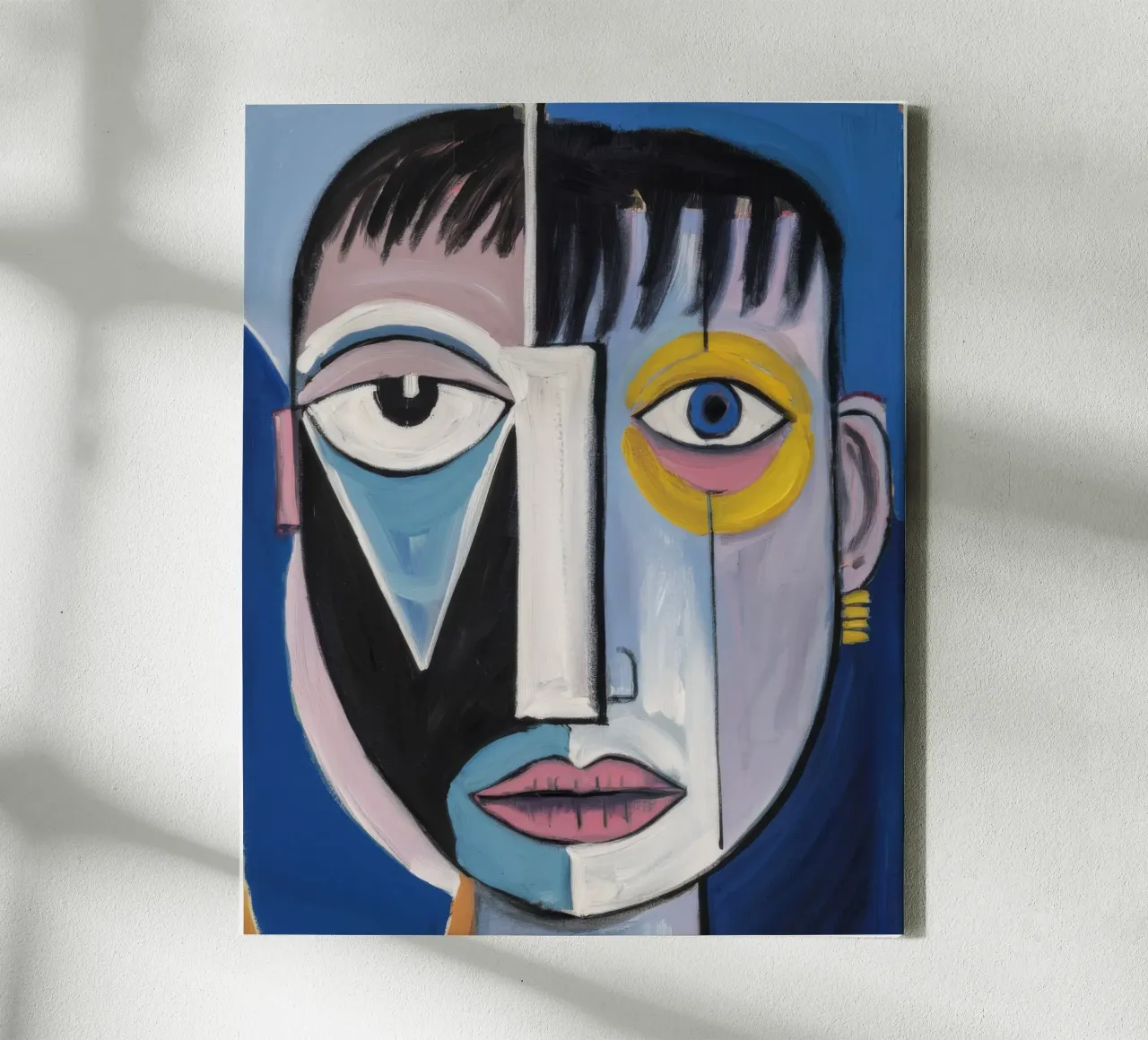 Abstract Geometric Face canvas by Lunar Templar