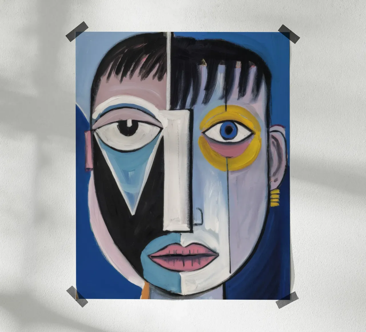 Volto geometrico astratto poster da Lunar Templar