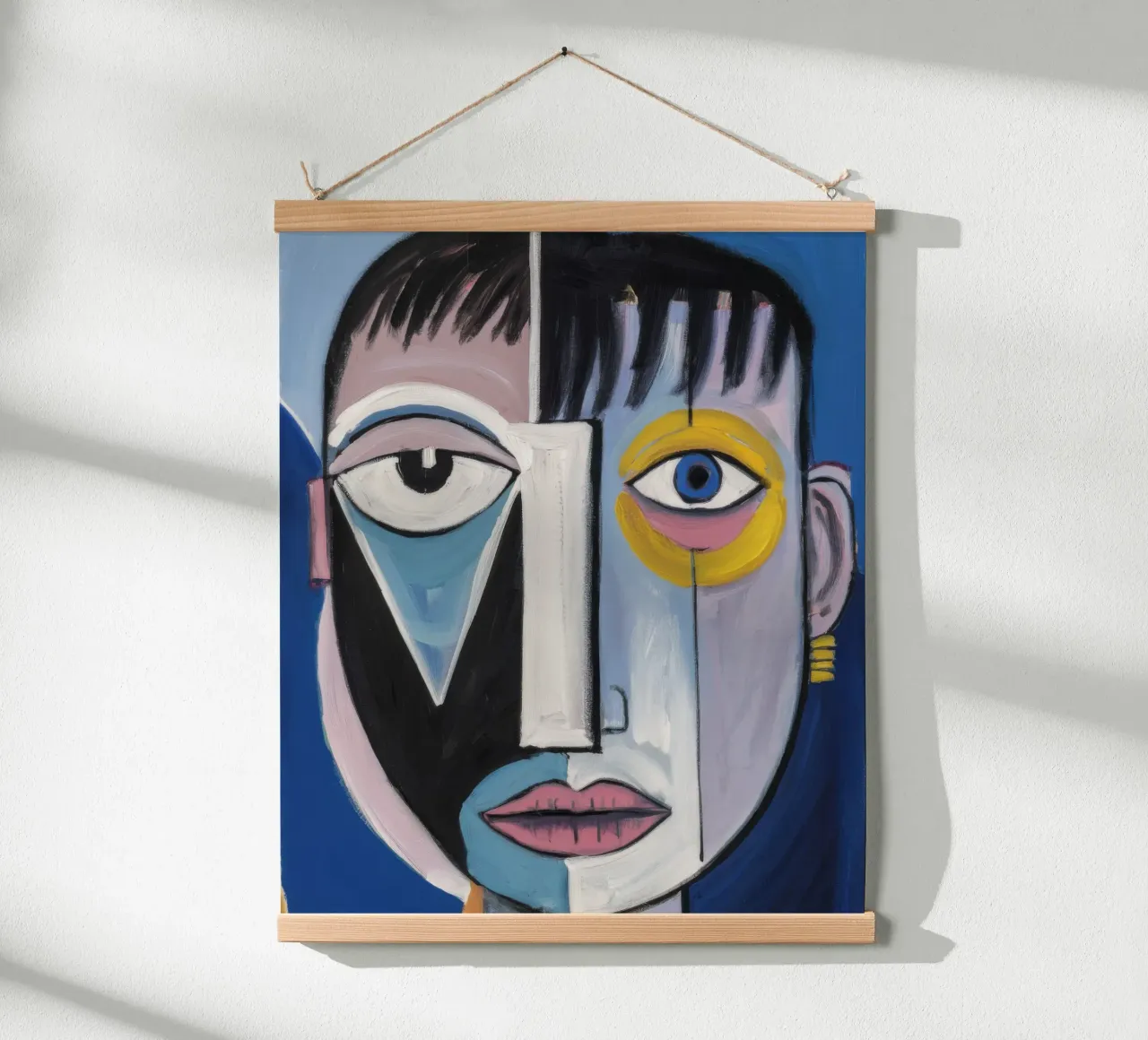 Volto geometrico astratto poster da Lunar Templar