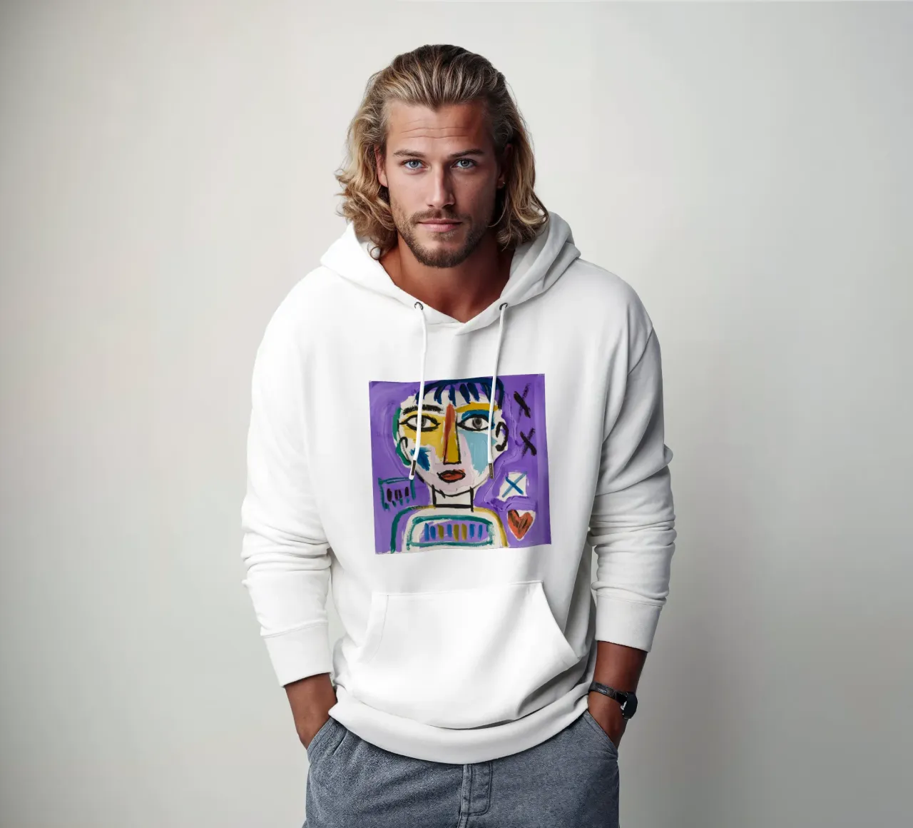 Carattere astratto e semplicistico felpa con cappuccio da Lunar Templar