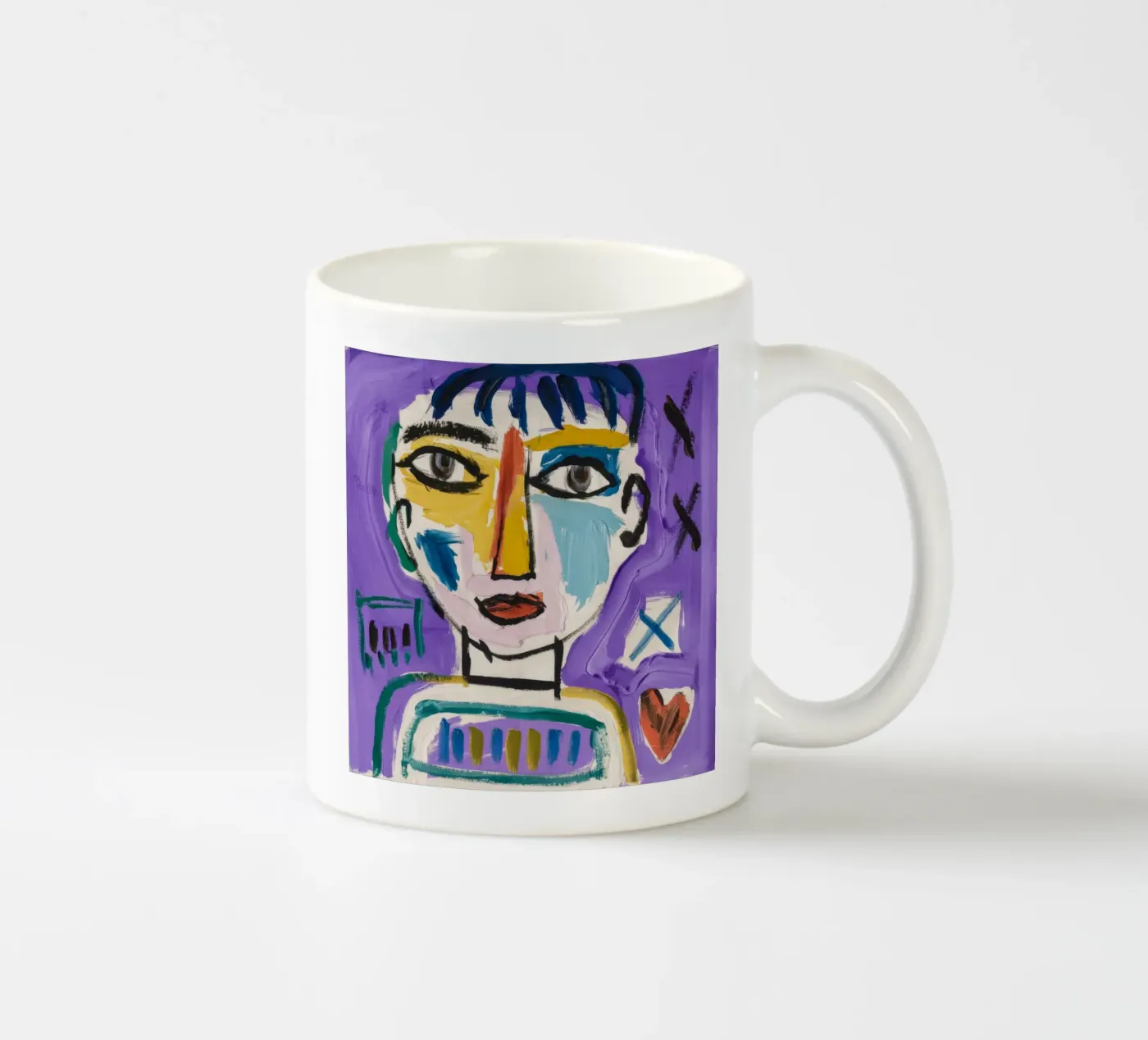 Simplistic Abstract Character ceramic mug by Lunar Templar