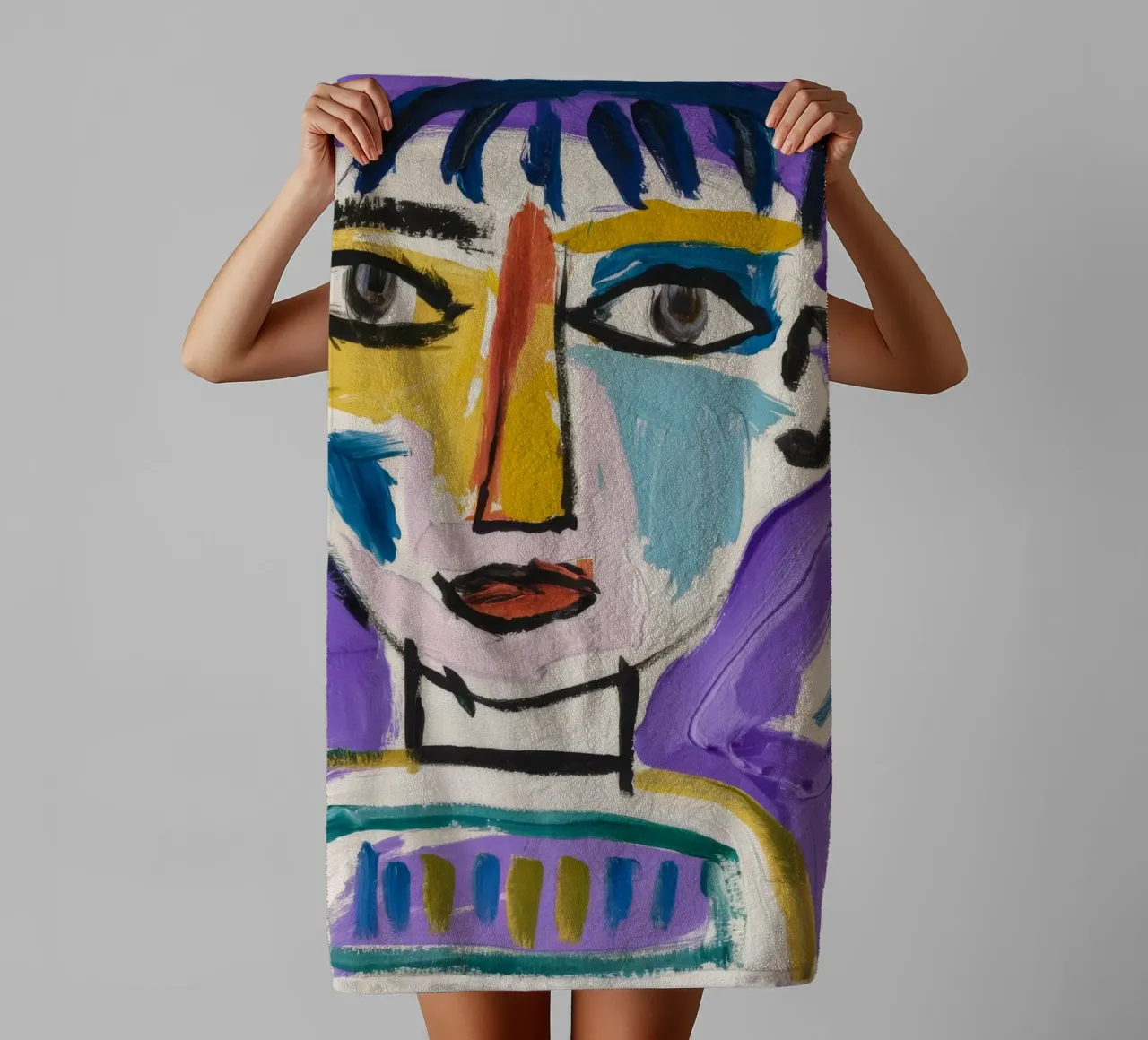 Simplistic Abstract Character towel by Lunar Templar