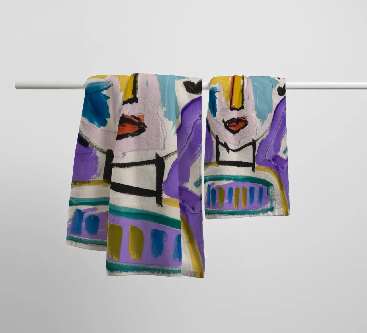 Simplistic Abstract Character towel by Lunar Templar