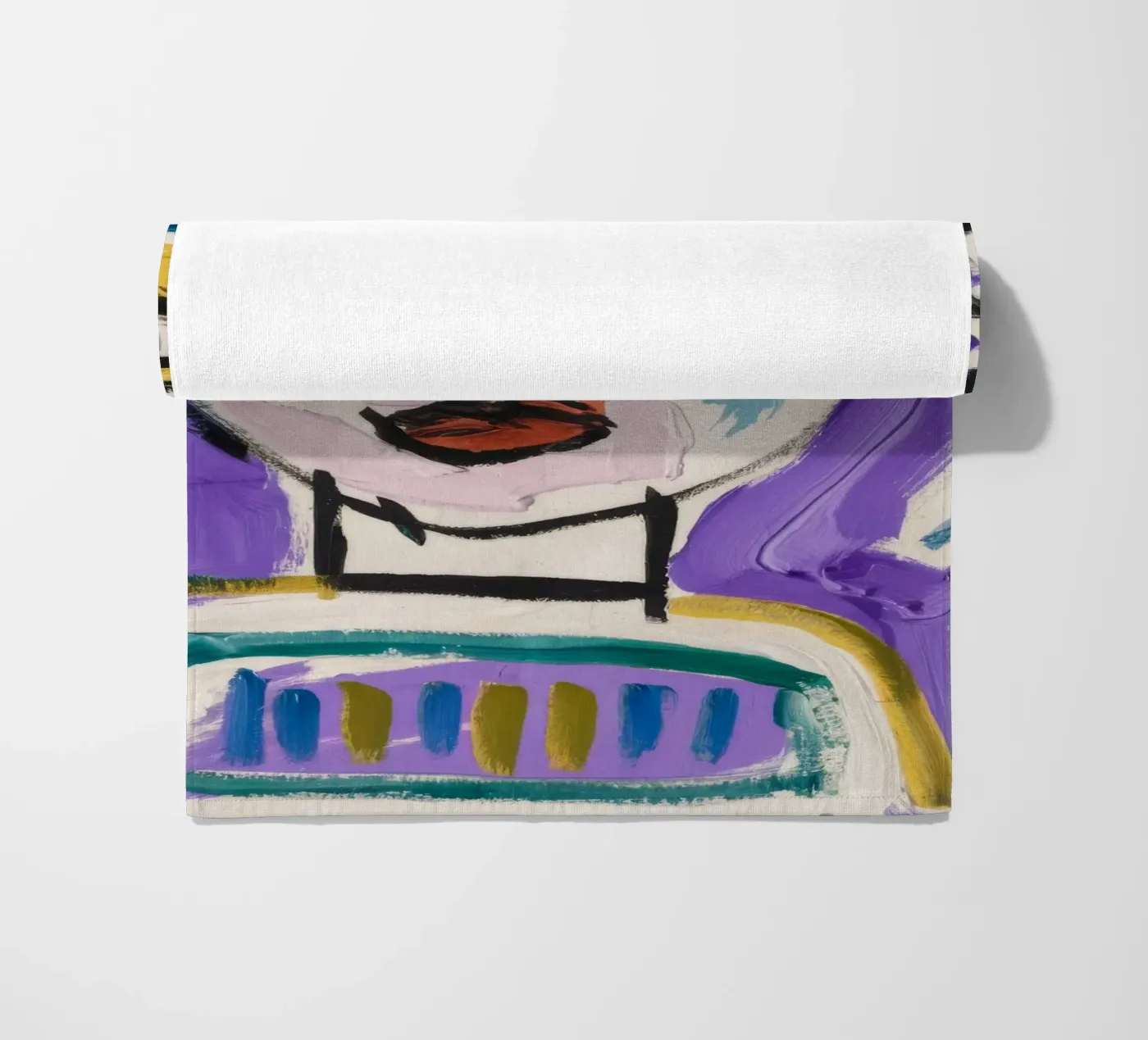 Simplistic Abstract Character strandhanddoek van Lunar Templar