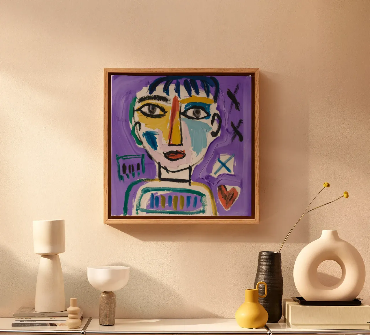 Simplistic Abstract Character canvas by Lunar Templar