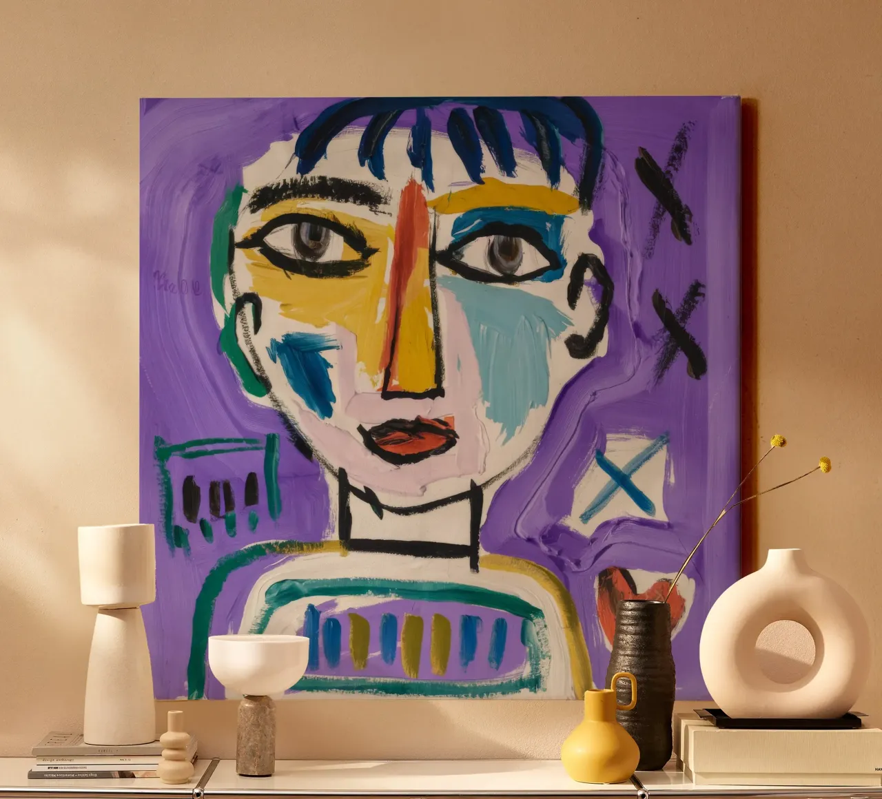 Simplistic Abstract Character canvas by Lunar Templar