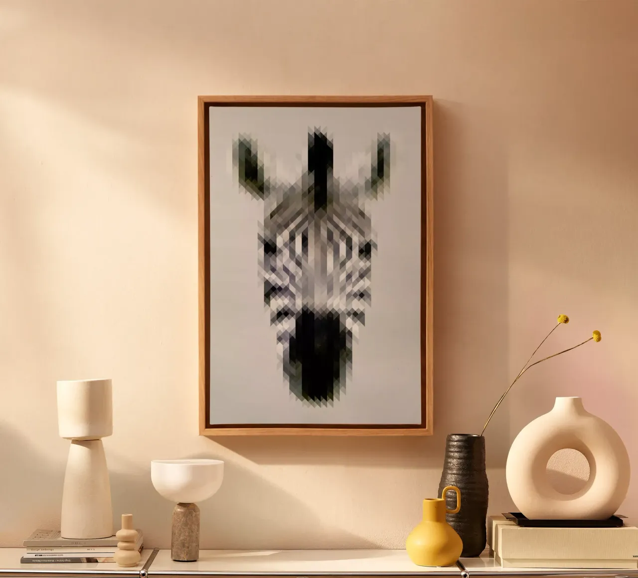 Zebra tela con Cornice a cassetta da Nur Mut