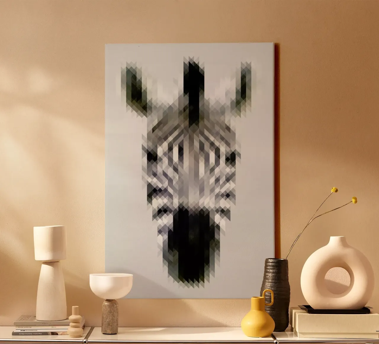 Zebra tela con Cornice a cassetta da Nur Mut