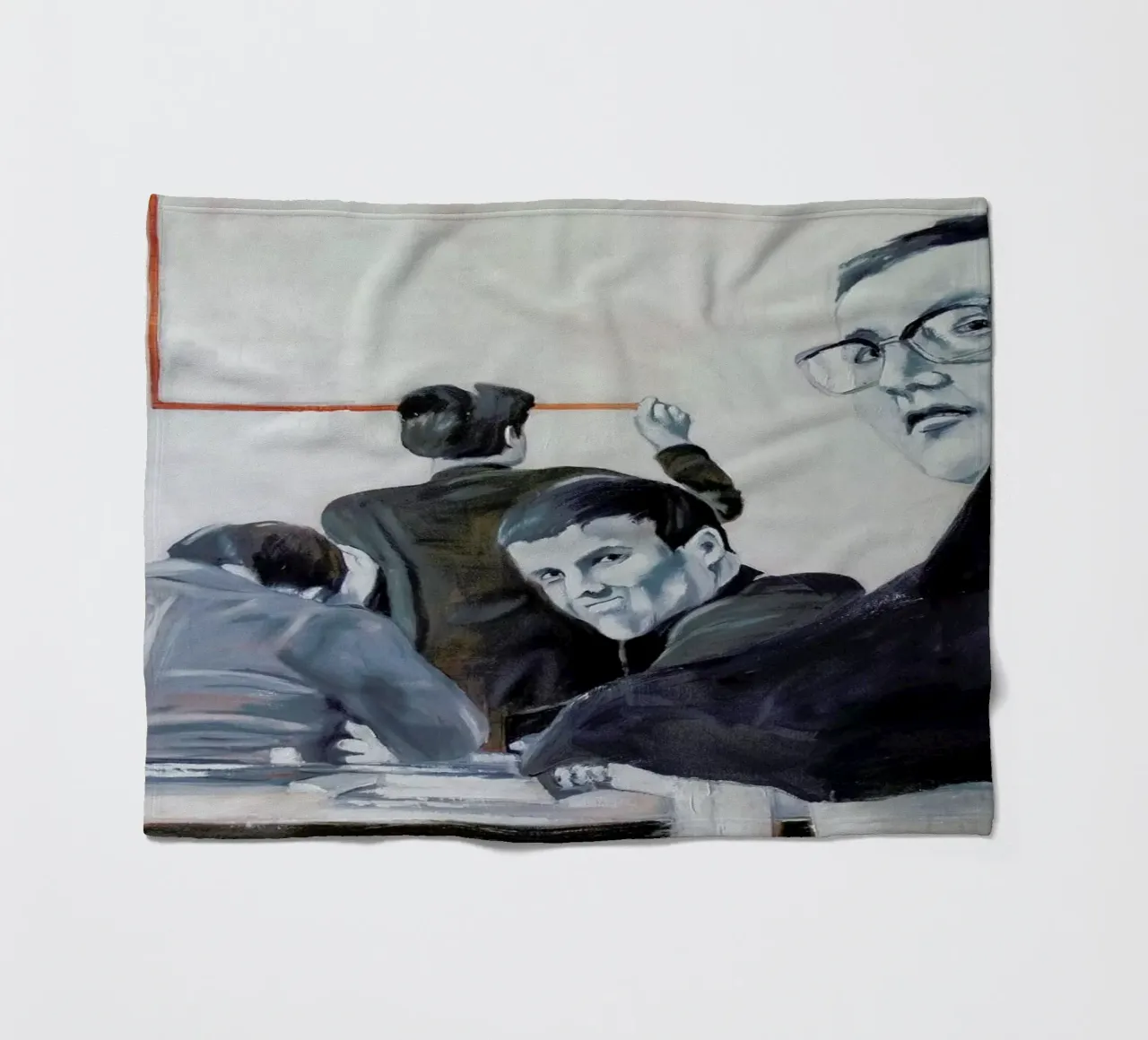 Die Arbeit der Zeit- Johnny Trotz und die Quadratur des Kreises fleece blanket by Alexandra Bolzer