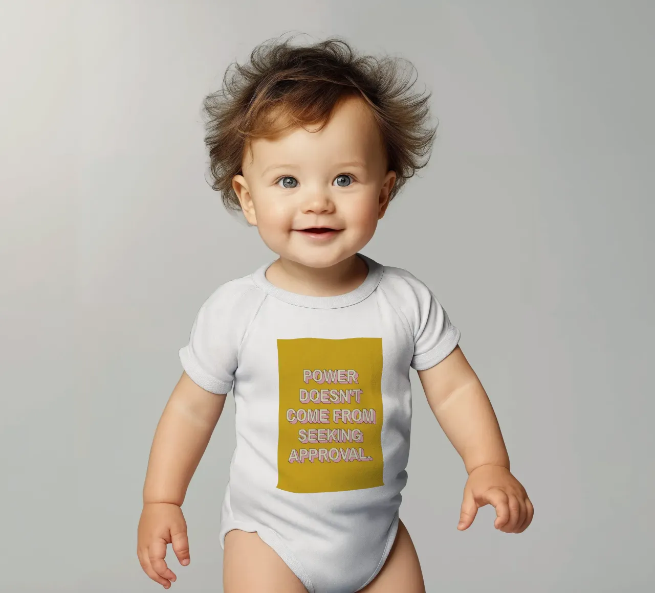 Power Isn't Approval body neonato maniche corte da Studio One