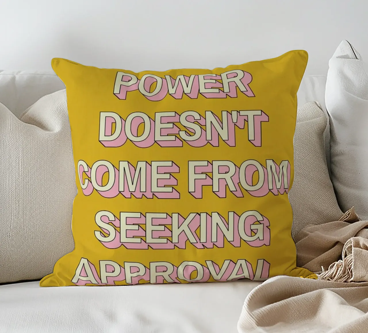 Power Isn't Approval cuscino da Studio One