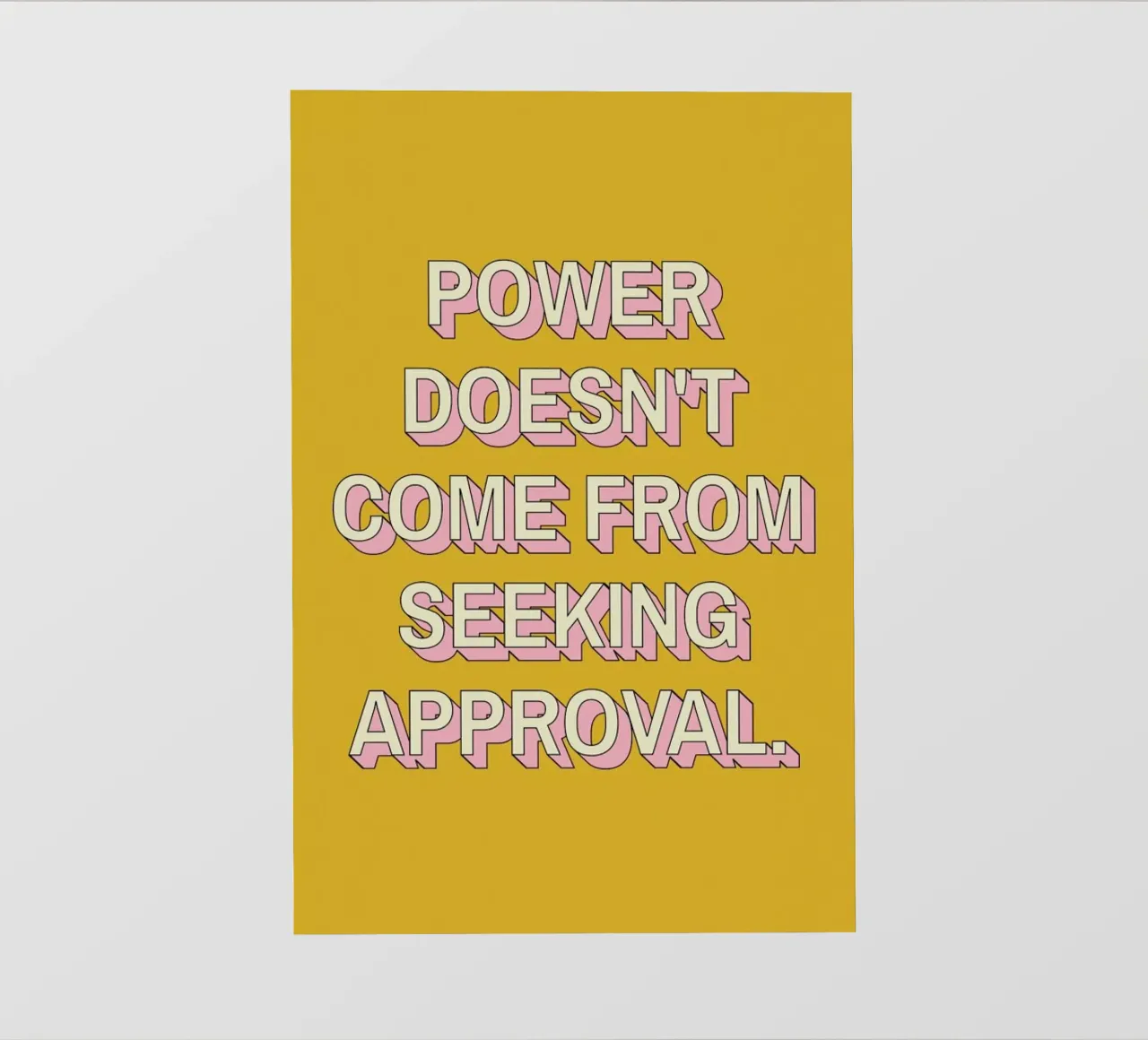 Power Isn't Approval telo in pvc da Studio One