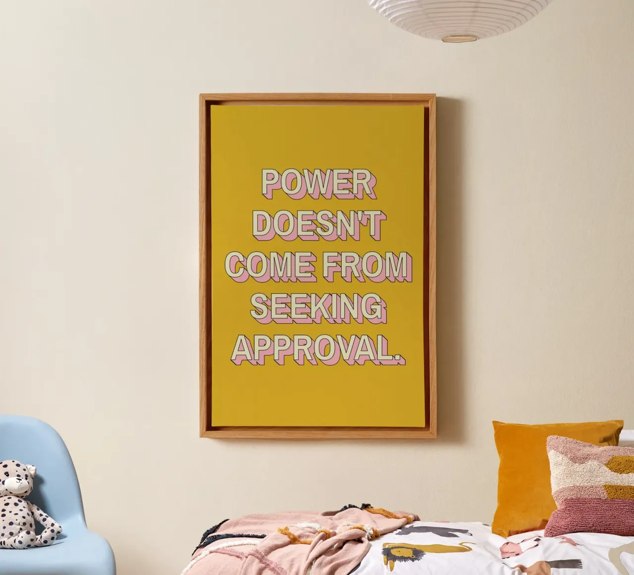 Power Isn't Approval tela con Cornice a cassetta da Studio One