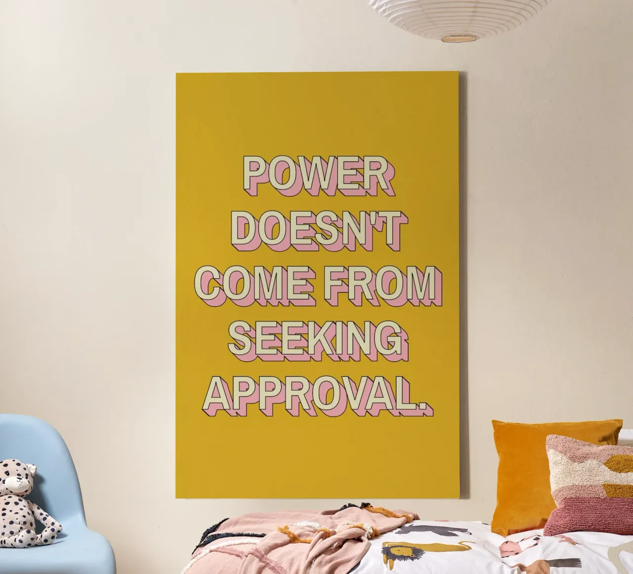 Power Isn't Approval tela con Cornice a cassetta da Studio One