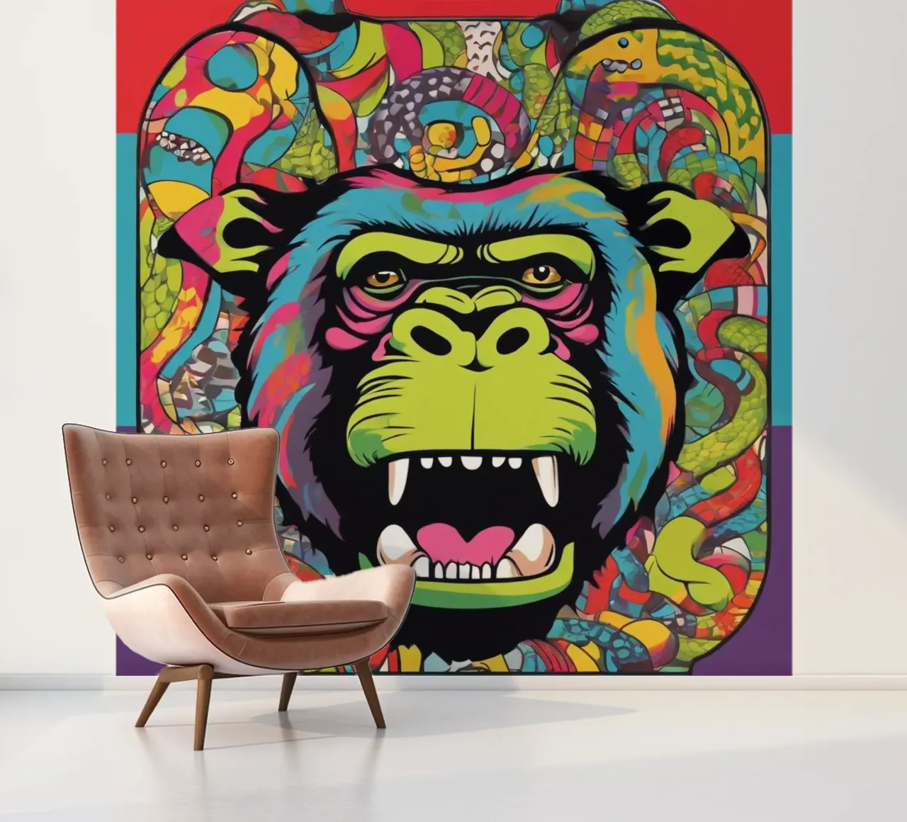 Monkey circus fotobehang van CASTILO