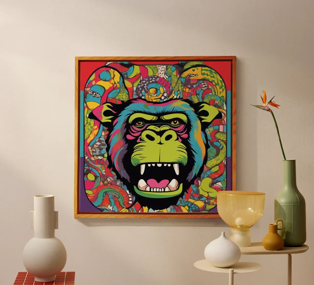 Apen circus acryl van CASTILO