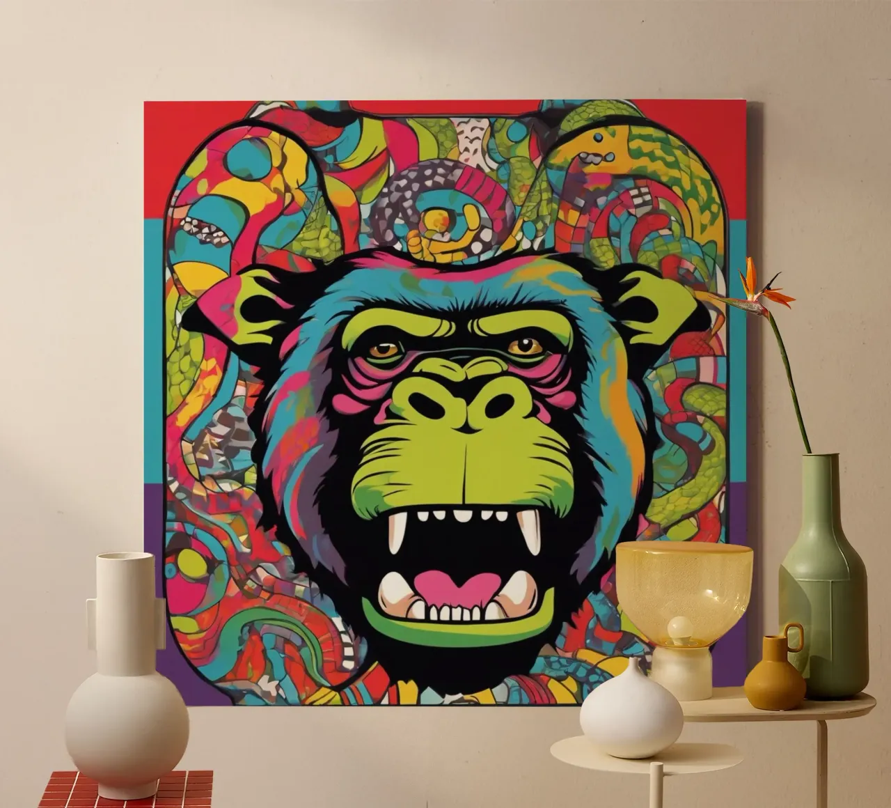 Monkey circus canvas by CASTILO