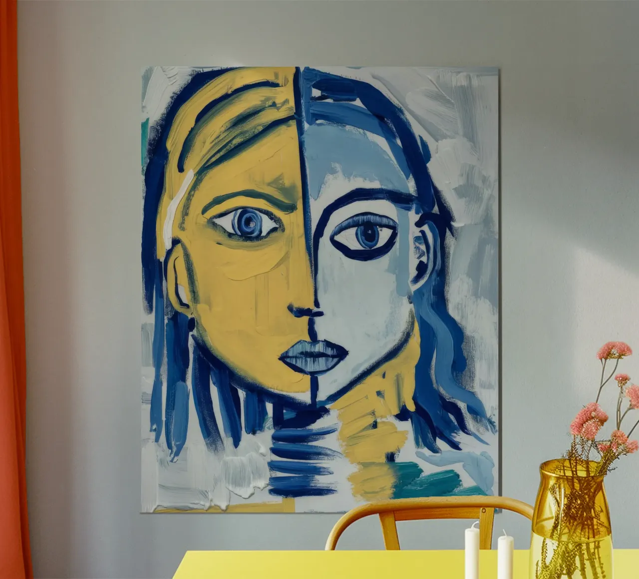 Playful Abstract Face hahnemühle by Lunar Templar