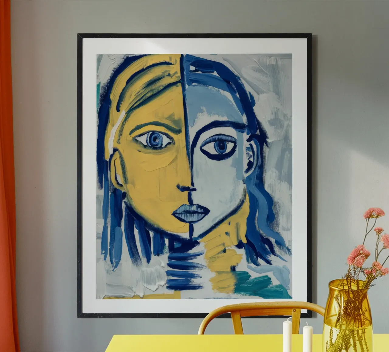 Playful Abstract Face hahnemühle by Lunar Templar