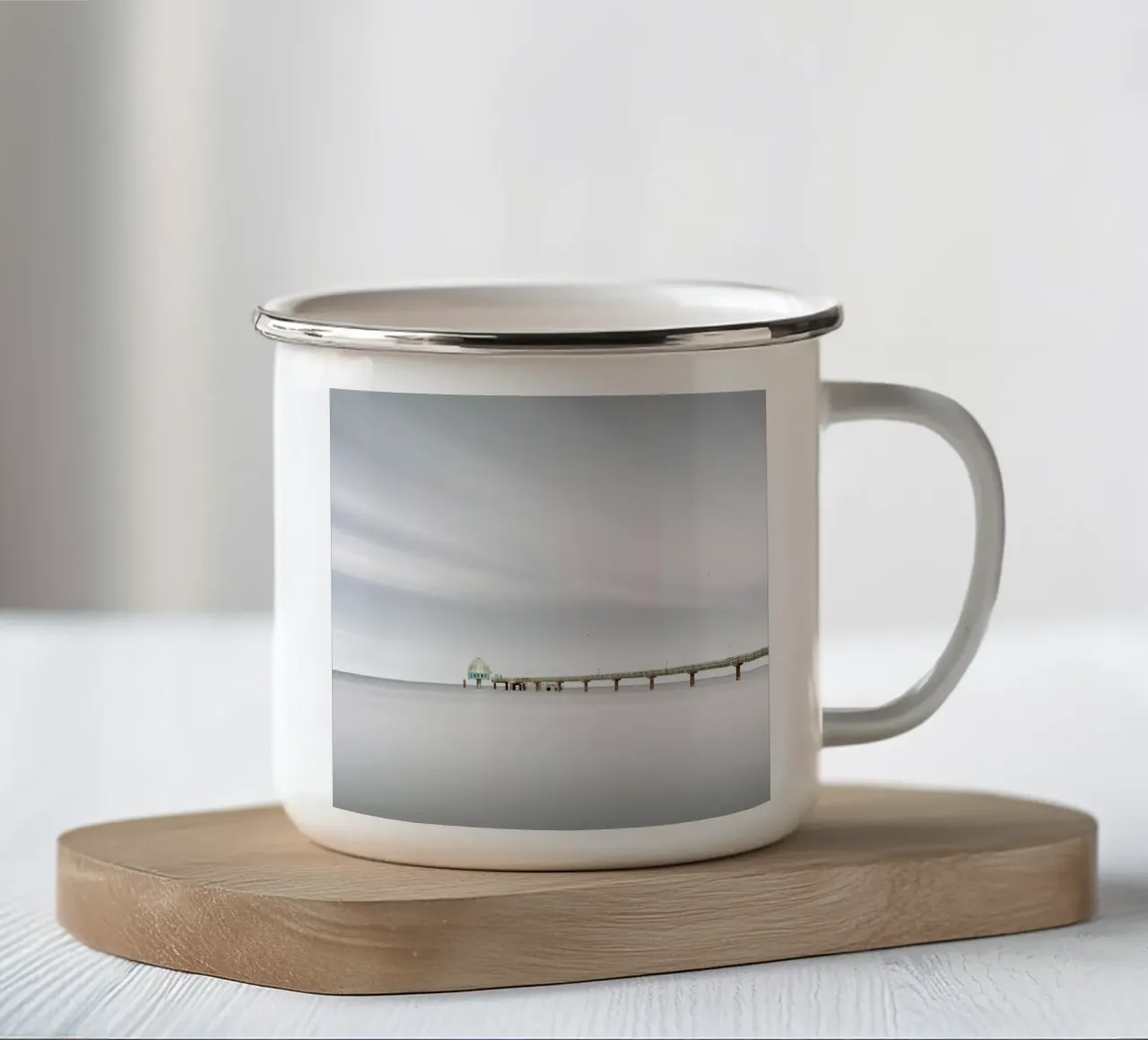 Zingst Pier Ii | Zingst 2021 taza de esmalte de Håggard Photography | Ronny Behnert