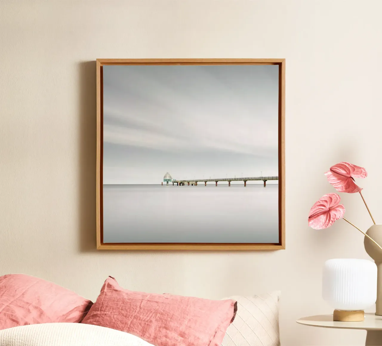 Zingst Pier Ii | Zingst 2021 tela con Cornice a cassetta da Håggard Photography | Ronny Behnert