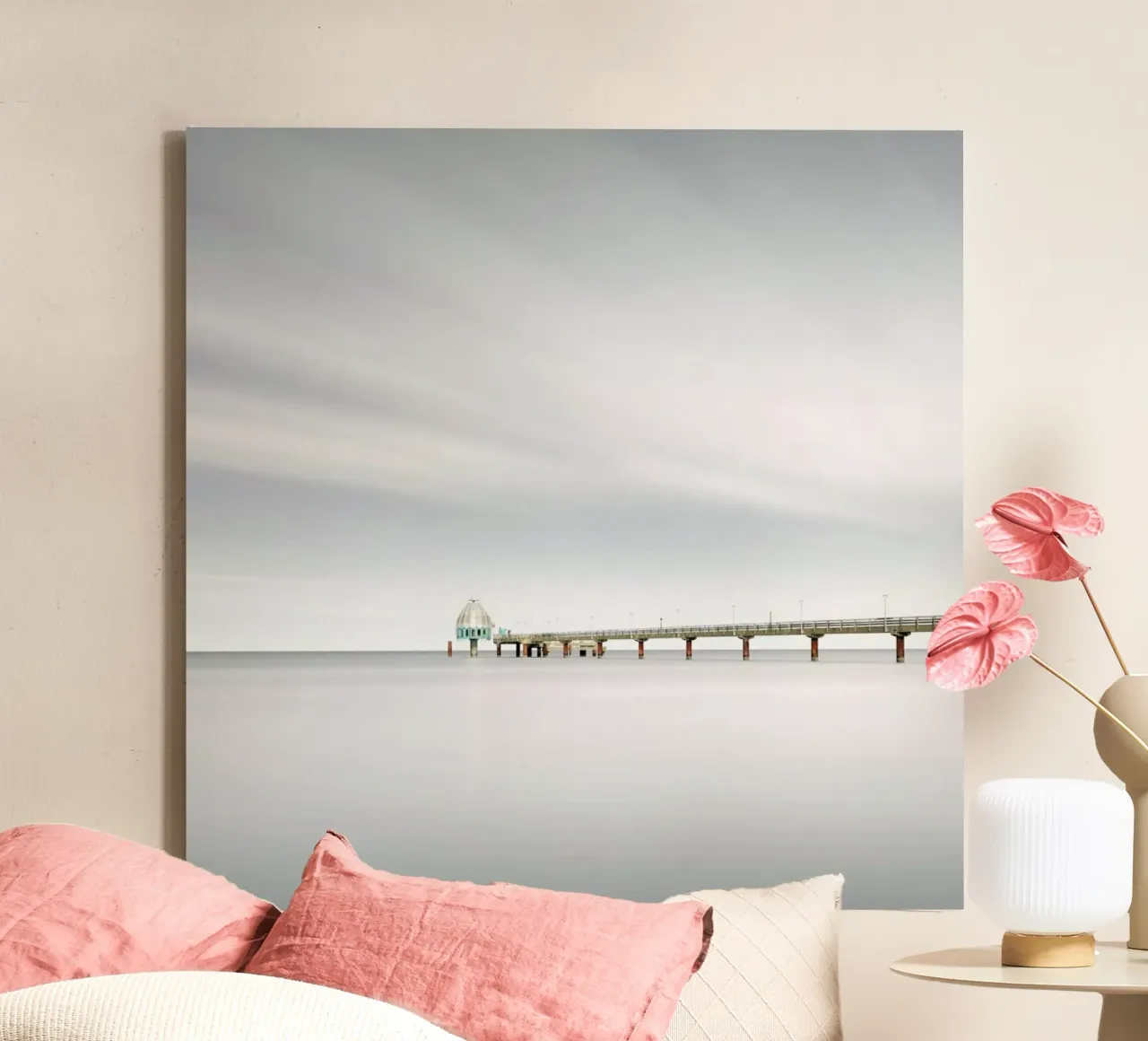Zingst Pier Ii | Zingst 2021 tela con Cornice a cassetta da Håggard Photography | Ronny Behnert