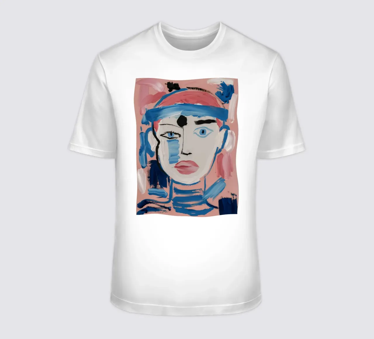 Gefragmenteerd abstract gezicht t-shirt van Lunar Templar
