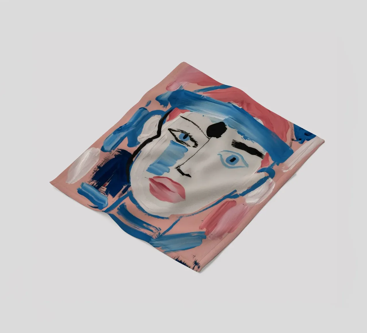 Gefragmenteerd abstract gezicht fleecedeken van Lunar Templar