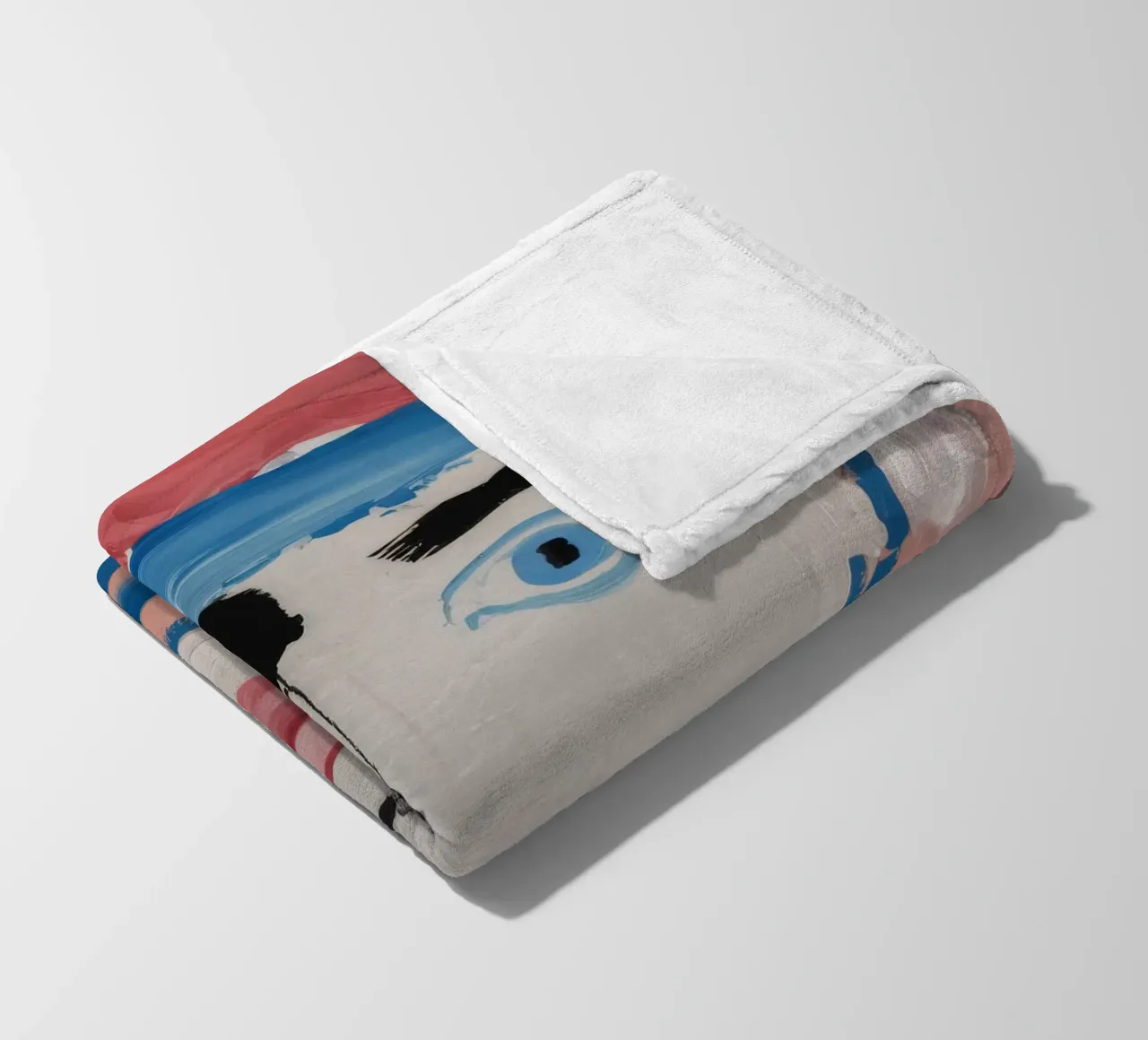 Gefragmenteerd abstract gezicht fleecedeken van Lunar Templar