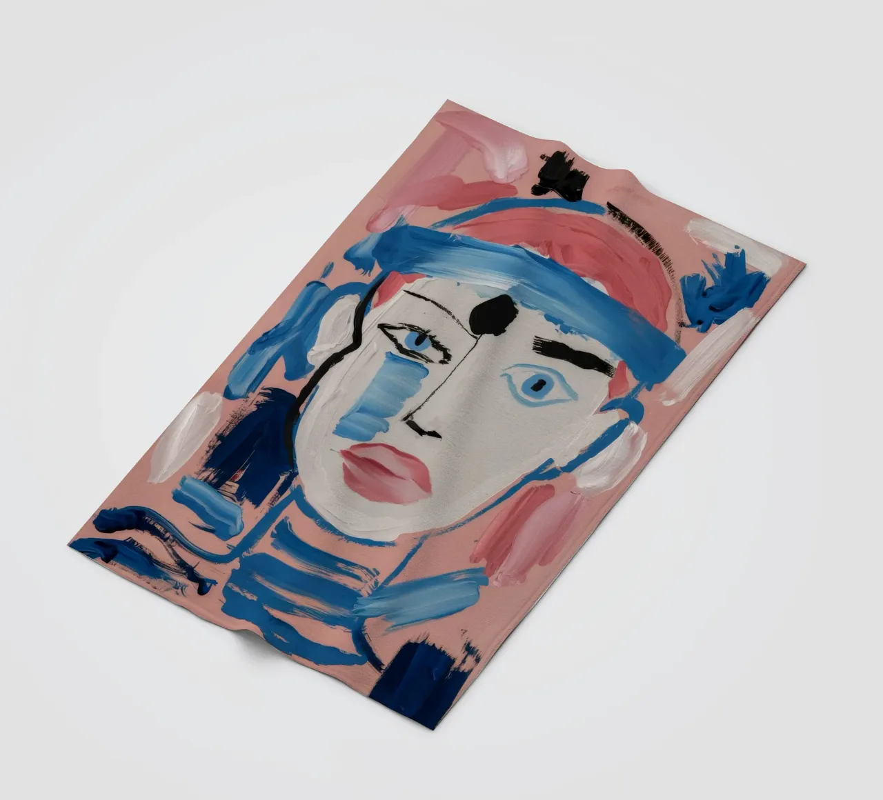 Gefragmenteerd abstract gezicht fleecedeken van Lunar Templar