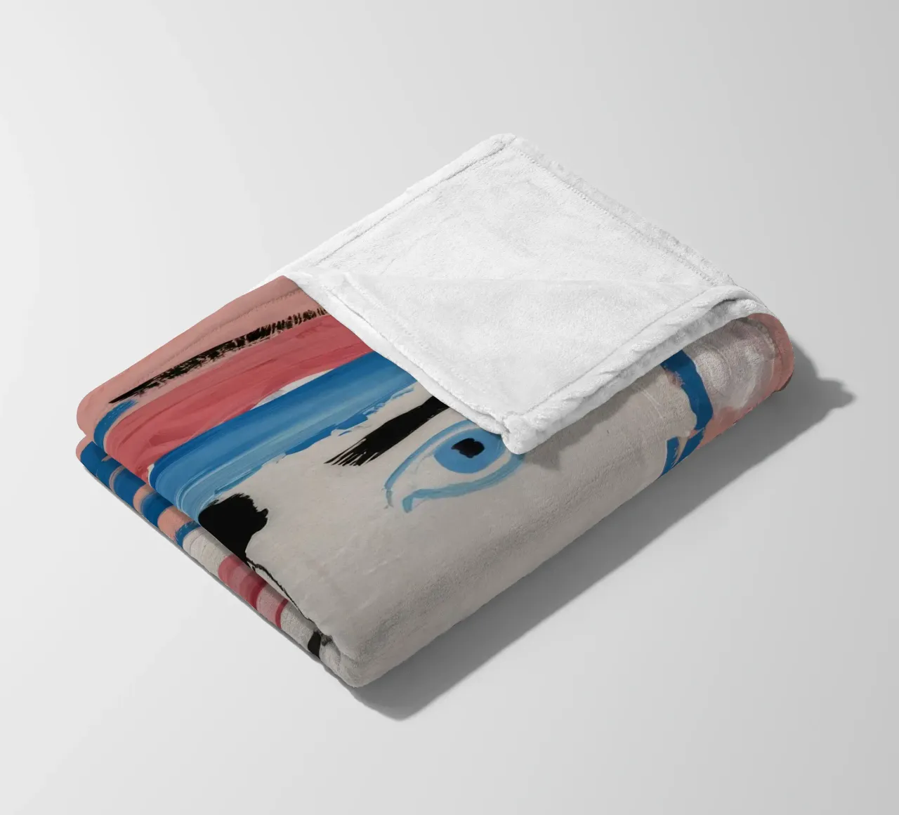 Gefragmenteerd abstract gezicht fleecedeken van Lunar Templar